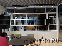 Офисный стеллаж МДФ эмаль белого цвета
