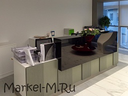 Изготовление стойки ресепшн Камертон на заказ